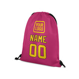 Custom Pink Gold Drawstring Bag