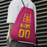 Custom Pink Gold Drawstring Bag