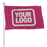 Custom Pink White Flag