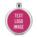 Custom Pink White Hip Flask