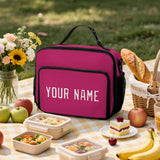 Custom Pink White Lunch Bag