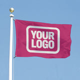 Custom Pink White Flag