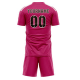 Custom Pink Brown Soccer Jersey