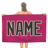 Custom Pink Olive Beach Towel