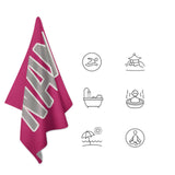 Custom Pink Gray Beach Towel