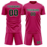 Custom Pink Green Soccer Jersey