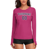 Custom Pink Purple Women's Long-Sleeve Shirt