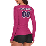 Custom Pink Purple Women's Long-Sleeve Shirt
