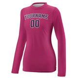 Custom Pink Purple Women's Long-Sleeve Shirt