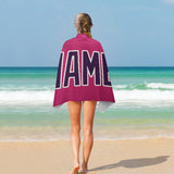 Custom Pink Purple Beach Towel