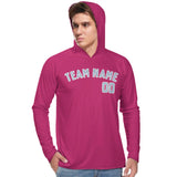 Custom Pink Light Blue UV-Hoodie