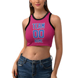Custom Pink Sky Blue Sleeveless Tank Top