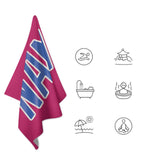 Custom Pink Sky Blue Beach Towel
