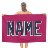 Custom Pink Blue Beach Towel