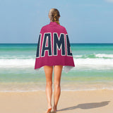 Custom Pink Blue Beach Towel