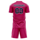 Custom Pink Blue Soccer Jersey