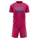 Custom Pink Blue Soccer Jersey