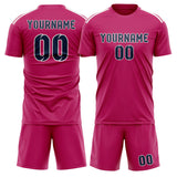 Custom Pink Blue Soccer Jersey