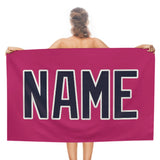 Custom Pink Navy Beach Towel
