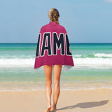 Custom Pink Navy Beach Towel