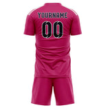 Custom Pink Navy Soccer Jersey