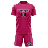Custom Pink Navy Soccer Jersey