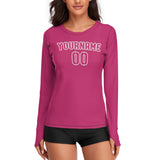 Custom Pink Pink Women's Long-Sleeve Shirt