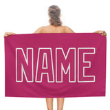 Custom Pink Pink Beach Towel