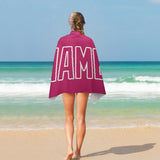 Custom Pink Pink Beach Towel