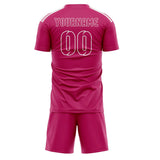 Custom Pink Pink Soccer Jersey