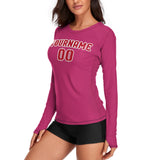 Custom Pink Red Women's Long-Sleeve Shirt
