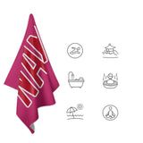 Custom Pink Red Beach Towel