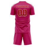 Custom Pink Red Soccer Jersey