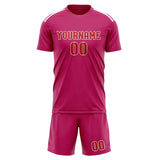 Custom Pink Red Soccer Jersey