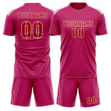 Custom Pink Red Soccer Jersey