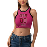 Custom Pink Crimson Red Sleeveless Tank Top