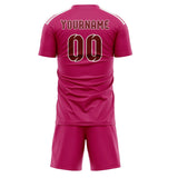 Custom Pink Crimson Red Soccer Jersey