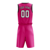 Custom Pink White Basketball Set