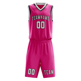 Custom Pink White Basketball Set