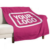 Custom Pink White Blanket