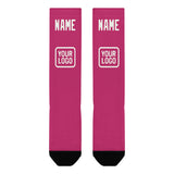 Custom Pink White Knee-High Sock