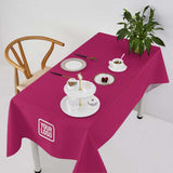Custom Pink White Square Table Cloth
