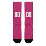Custom Pink White Knee-High Sock