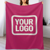 Custom Pink White Blanket