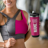 Custom Pink White Stainless Steel Water Cup