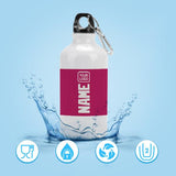 Custom Pink White Sports Bottle
