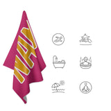 Custom Pink Yellow Beach Towel