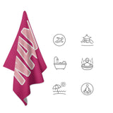 Custom Pink Light Pink Beach Towel