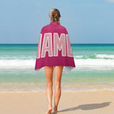 Custom Pink Light Pink Beach Towel