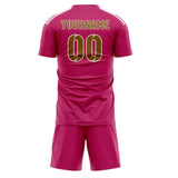 Custom Pink Khaki Soccer Jersey
